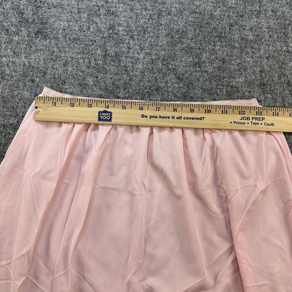 Vintage 80s Slip Pink Medium Butterfly Lace Half Satiny Feminine - Picture 5 of 7